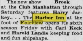 Harbor Inn (Harbor Bar) - Apr 1961 Article